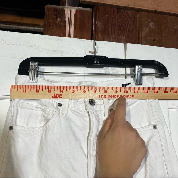 Citizens of Humanity Dree Crop High Rise Straight Slim White Jeans Size 24 - Picture 4 of 10
